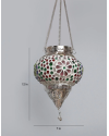  Metal & Glass Candle Holder
